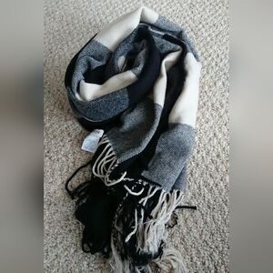 J. Crew Black & beige Plaid scarves